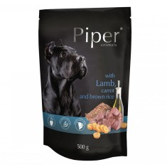 Piper Adult hrana la plic cu miel, morcovi ?i orez brun 500 g foto