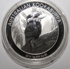 AUSTRALIA 1 DOLLAR 2014 KOOKABURRA . O UNCIE ARGINT 0.999 . PROOF . foto