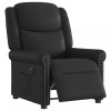 VidaXL Fotoliu rabatabil electric, negru, piele ecologică lucioasă 3303414