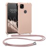 Husa pentru Google Pixel 4a, Silicon, Roz, 53842.154, Textil, Carcasa, Kwmobile