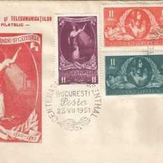 |Romania, LP 283/1951, Centenarul mortii pictorului D. Rosenthal, FDC