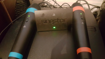 Set microfoane wireless Singstar pt Sony playstation 3, ps3 ps 3 foto