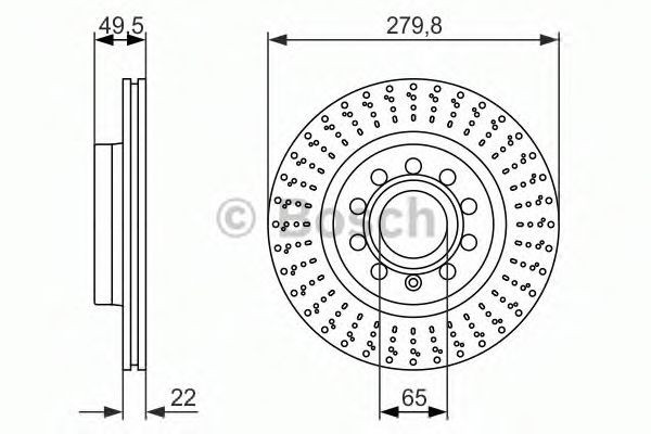 Disc frana SKODA YETI (5L) (2009 - 2016) BOSCH 0 986 479 940