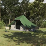 vidaXL Cort de familie Tipi verde impermeabil pentru 10 persoane