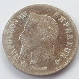 Franța 20 centimes 1866 A /Paris argint Napoleon lll