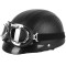 Casca moto Retro Vespa Chopper Piele cu Cozoroc + Guler