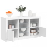 VidaXL Servantă cu lumini LED, alb, 123x37x67 cm