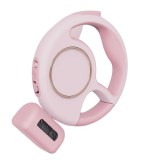 Lesa retractabila cu lanterna led, extensibila pana la 3m, Suport saculeti menajeri, Culoare Roz
