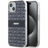 Husa iPhone 15 Plus - DKNY IML Mono &amp; Stripe MagSafe (DKHMP15MHRHSEK) - Black