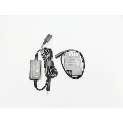 Alimentator Tip Baterie BLF19 Panasonic DMW-DCC12 Dummy Battery DC COUPLER FULL DECODED TYPE-C PD foto
