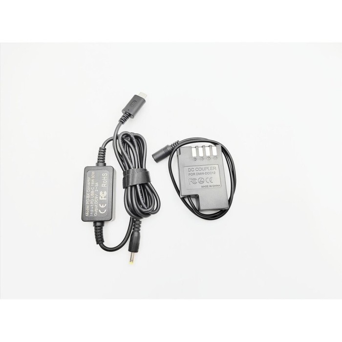 Alimentator Tip Baterie BLF19 Panasonic DMW-DCC12 Dummy Battery DC COUPLER FULL DECODED TYPE-C PD