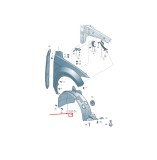 Carenaj roata Volkswagen T-Roc, 09.2017-04.2022, model: R-line, montare fata, dreapta, (PE); cu burete insonorizant, RapidAuto