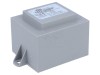 Transformator Capsulat INDEL 18VA, 230V AC, Montare PCB, Secundar 2x12V 0.75A, Clasa II