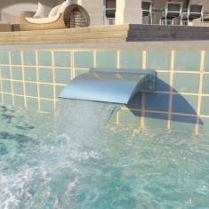 Fantana de piscina, o?el inoxidabil 30x9x26 cm, argintiu foto