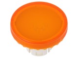 Lentilă Buton 22mm Portocalie Transparentă Plastic