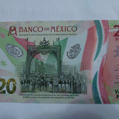 Mexic 20 Pesos Comemorativa 2021 Polimer Seria AC Semnatura 4 UNC