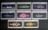 BULGARIA 1969 pești fauna marina serie 8v neștampilată
