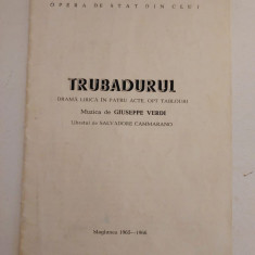 DD- Program sala Trubadurul, Verdi, Opera e Stat din Cluj, Stagiunea 1965-1966
