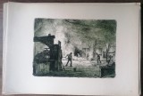 Plansa Gravura Olarian Mircea Forja