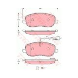 Set placute frana Trw GDB1636, parte montare : punte fata