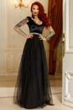 N714-1 Rochie lunga si deosebit de eleganta cu tul, M