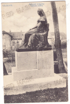 5000 - SIRIA, Arad Statue of Baroness Ant&amp;oacute;nia Sz&amp;ouml;gy&amp;eacute;ny-Bohus - old PC- used 1911 foto