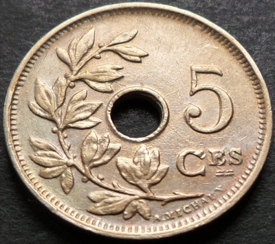 Moneda istorica 5 CENTIMES - BELGIA, anul 1928 *cod 3571 B = BELGIQUE foto