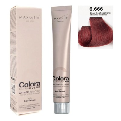 Rosu Intens Blond Inchis 6.666 Vopsea Colora MaXXelle cu extract de Goji 100 ML foto