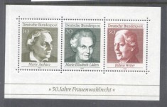 Germany Bundes 1969 50 women&#039;s rights in Germany perf. sheet Mi.B5 MNH DA.177