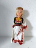 Papusa etno costum popular traditional grecesc, femeie, handmade, vintage