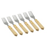 Set de furculite cu maner din lemn 6 bucati Handy KitchenServ
