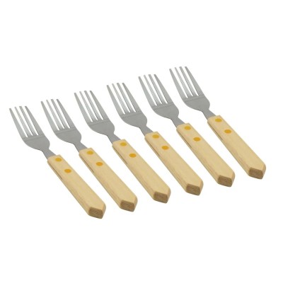 Set de furculite cu maner din lemn 6 bucati Handy KitchenServ foto