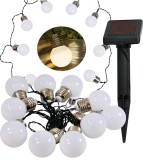 Ghirlanda Luminoasa Solara Exterior 3.8M, 10 Becuri LED Alb Cald, IP44, Polux, Gradina, Terasa