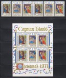 Cayman 1971 - Crăciun - Picturi, Serie + Bloc, MNH, Nestampilat