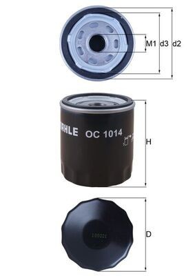 MAHLE OC 1014 Filtru ulei foto