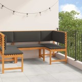 VidaXL Set de Bănci pentru Grădină 3 pcs Maro lemn masiv de acacia 3329106