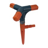 Cumpara ieftin Aspersor rotativ cu 3 brate, 12 duze pulverizare, 360 grade, MD03, verde - portocaliu