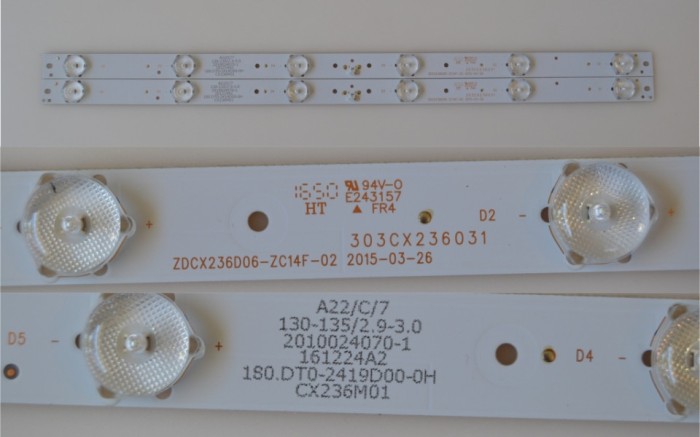 Set barete led tv Starlight 303CX236031,ZDCX236D06-ZC14F-02, 180.DTO-2419D00-OH, 2x6led