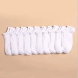 Cumpara ieftin Set 10 perechi de sosete scurte pentru barbati, SS049, Alb, marime universala (39-42)