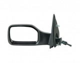 Oglinda exterioara Peugeot 106 (1), 09.1991-1996, partea Stanga, culoare sticla crom, sticla plana, cu carcasa neagra, ajustare manuala, 8148CC; 8148