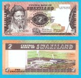 Swaziland (pick 8) 2 Emalangeni 1984 UNC; Regele Sobhuza II