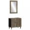Gossi set mobilier de baie, 2 piese, lemn masiv de mango