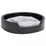 Cumpara ieftin Pat pentru caini, negru/gri, 79x70x19 cm, plus/piele ecologica