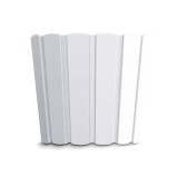 Ghiveci decorativ de flori, rotund, alb, 12 L, 28.5x25.6 cm, Boardee Basic, Prosperplast