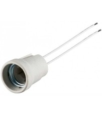 Fasung Dulie E27 cu cabluri 0.15m max. 100W 250V AC alb GOOBAY foto