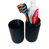 Suport periuță de dinți pentru călătorie &ndash; 2 &icirc;n 1 etui &amp; pahar | Imprimat 3D din PLA