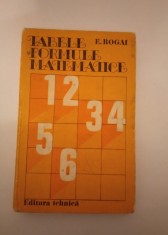 TABELE SI FORMULE MATEMATICE - E. ROGAI foto