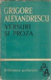 Versuri si proza - Grigore Alexandrescu