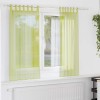 VidaXL Perdele din voile cu tablă 2 buc Verde măr