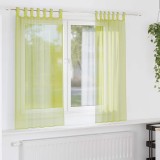 VidaXL Perdele din voile cu tablă 2 buc Verde măr
